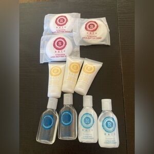 4/$25 RAIO Travel Toiletries Set. 3 soaps, 3 body lotions,2 shampoos & 2 cond.